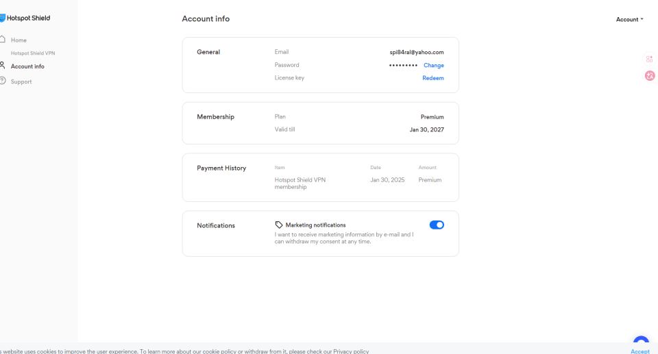 HotSpot Shield VPN 1 Year