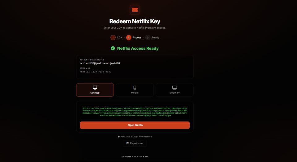 Netflix Account Lifetime